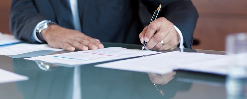 signing a contract